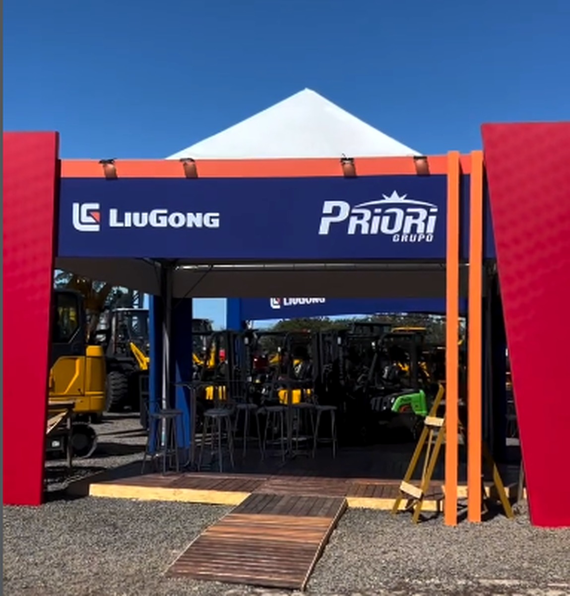 Stand montado em exposição